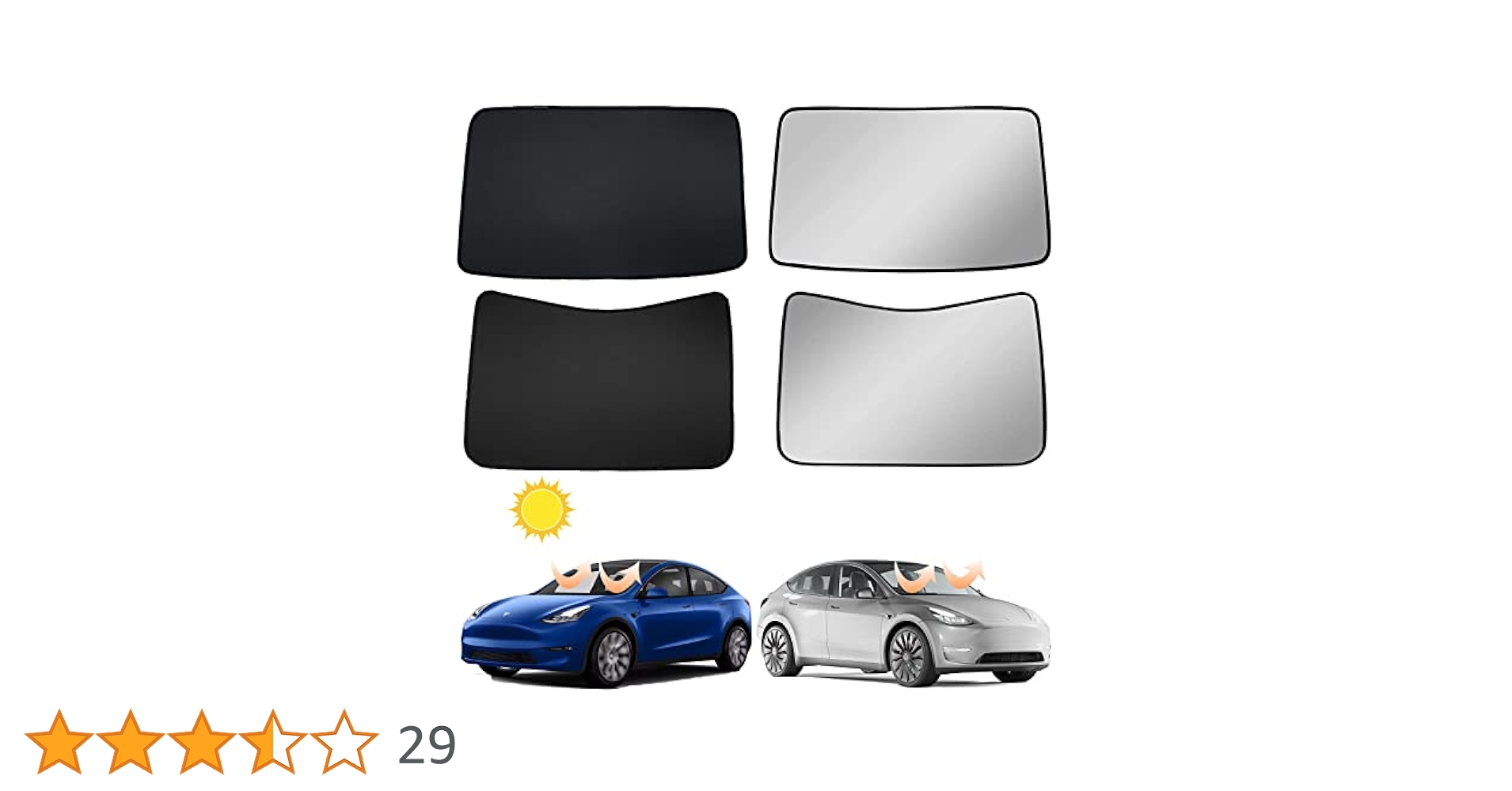 A*様 TeslaテスラモデルYサンシェード Amazon | ruiya 新型 テスラ モデルY 専用 サンシェード
