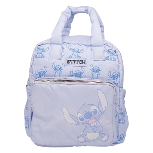 Zonacriativa - Mini Mochila com alça Stitch Disney | Formato compacto, ideal para passeios, viagens e para carregar o essencial com fofura