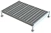 Tri-Arc WLOS536242 5-Inch to 8-Inch Adjustable-Height One Step Steel Work Platform with Grip Strut, 24-Inch Wide x 36-Inch Long