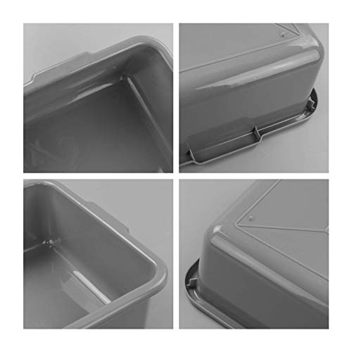 Inhouse 4-Pack Commercial Bus Tubs 13L, Plastic Bus Box/Tote, Grey #TOP4