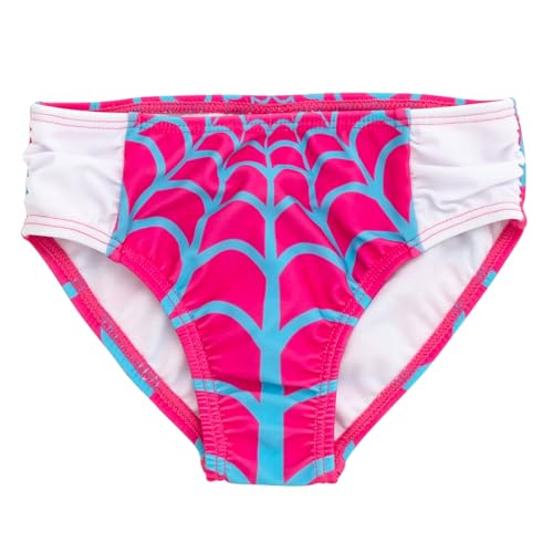Marvel Spider-Man Spider-Gwen Girls UPF 50+ Rash Guard & Bikini Bottom Swimsuit Set Toddler to Little Kid3