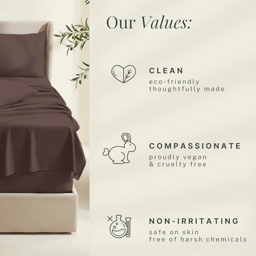 Image of Hearth & Harbor Extra Deep Pocket Sheets - Fits Mattress 18-24 Inches Deep - Extra Deep Pocket Split King Size Sets - 7 Piece Split King Size - Brown