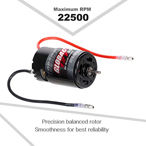 Globact Rc Motor 550 12T Brushed Motor For 1/10 Rc Scale Electric Short Course Truck Car Traxxas Slash 2Wd/4Wd Redcat Arrma Axial Hsp Hpi Wltoys Kyosho Helion 10Sc #TOP2