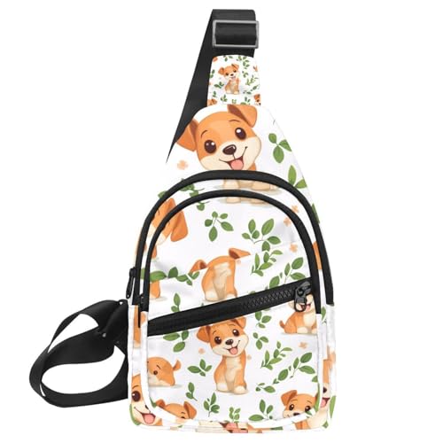 Mochila cruzada Happy Dogs para correr y viajar con correa ajustable ajustable multicolor