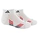 adidas Boy's Climacool II Low Cut Sock, White/Black/Aluminum 2, Medium/13-4