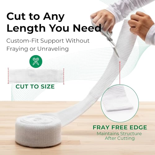 Image of Lohmann & Rauscher tg Fix Net Tubular Bandage, Elastic Net Wound Dressing, Bandage Retainer for Small Extremities, Size D (105cm Wide x 25m Long When Stretched)