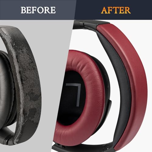 Image of SOULWIT Replacement Headband Pad Kit for Bose QuietComfort 45 (QC45) /QuietComfort SE (QC SE) Headphones, Easy DIY Installation (Burgundy)