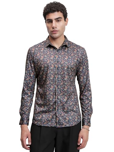 Image of Highlander Men's Shirt | Paisley Print | Slim Fit | Button Closure | Elegant & Bold for Special Occasions | Shirt for Man | Men Shirts | Casual Shirt for Men