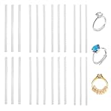 Kzouenzu Ring Verkleinerung [24 Stück], Ringgrößenversteller Set, Transparent Silikon Lose Ringgrößenversteller, Ring Verkleinerung Unsichtbar, Für Alle Ringe, 4 Größen [Transp]