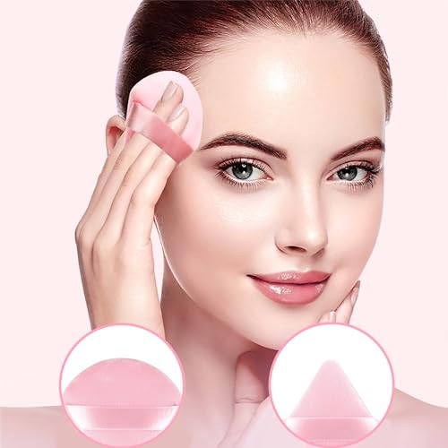 AQSQWQ Houpette Maquillage, 8 Pièces Houppettes à Poudre Triangle, Bouffées de Poudre Triangle, Réutilisable pour Femme Filles – vue 3