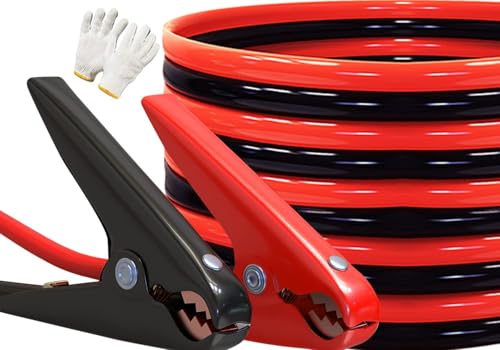 Heavy Duty Jumper Cables, Booster Cables 1 Gauge 25Feet 900AMP