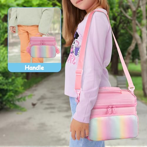 Image of Carrying Case Compatible with Yoto Player (3rd Generation) with Card Holder | Hold Up to 30 Cards, Travel Storage Bag for Bluetooth Audio Speaker & Headphone Accessories, Pink (Case Only) Patented Design