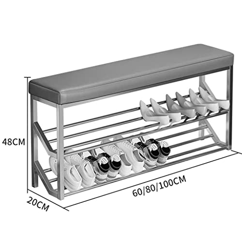 Banc à chaussures industriel à 2 niveaux pour une entrée ordonnée et moderne - 3