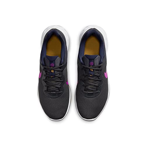 Image of Nike Mens Revolution 6 Nn Anthracite /Vivid Purple-Blackened Blue Running Shoe - 7 UK (8 US) (DC3728-011)