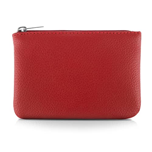 TIESOME Portemonnaie, PU Braun Lychee Muster Reißverschluss...