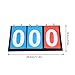 CUTULAMO Portable Scoreboard, Table Tennis Scoreboard Flip Sports Scoreboard, 2/3/4 Digit Scoreboard for Various Outdoor Sports(3 Digit-Red+Blue)