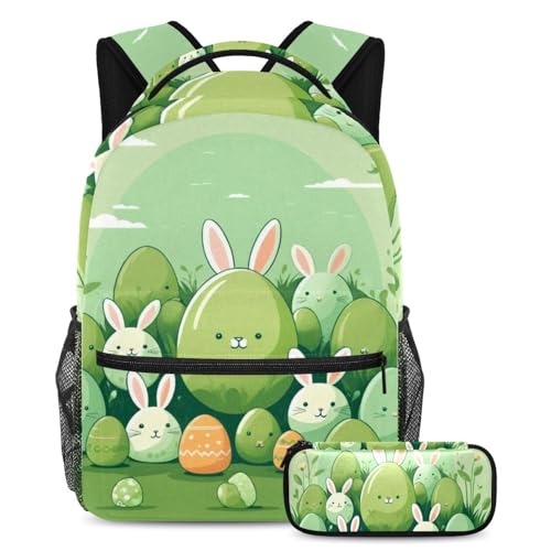 Sac à dos avec trousse d'école pour aller en classe et sorties de Pâques