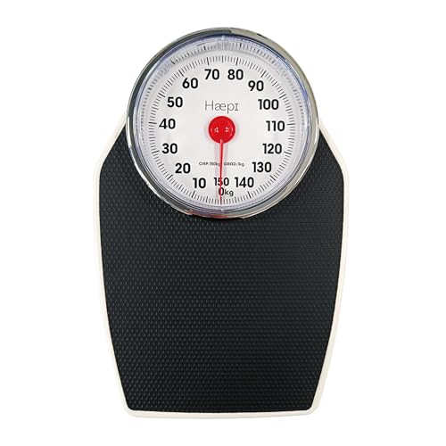 Balance Pèse Personne Mécanique avec Grand Plateau Antidérapant, Aiguille Rouge Facile à Lire,...