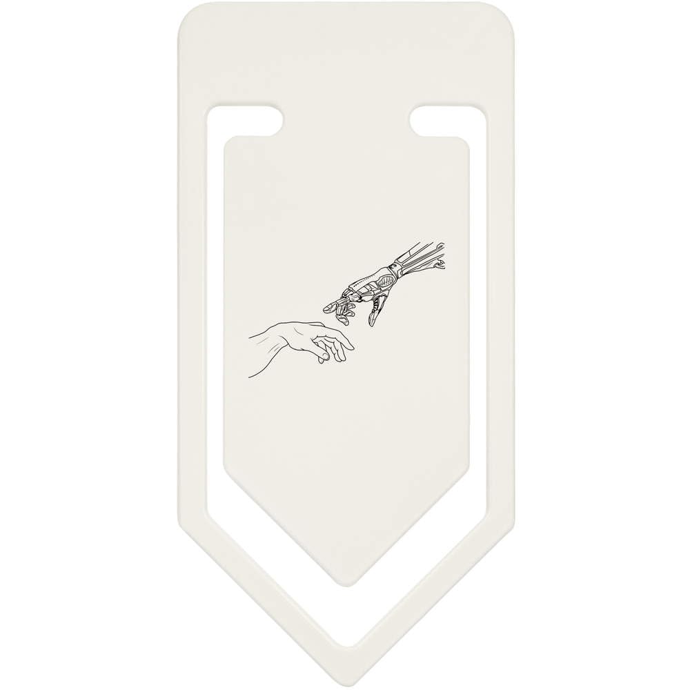 91mm 'Human & Robot Hands Touch' Large Plastic Paper Clip (CC00078584)