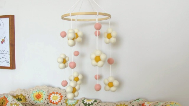 Amazon.com : Goukurlsma Daisy Mobile for Crib Boho Baby Crib