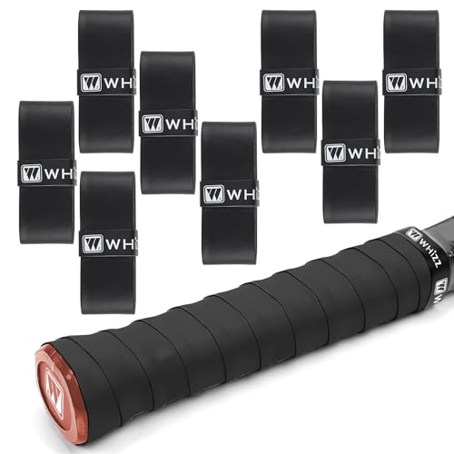 COIDEA Tennis Racket Grip Tape, 6 Pack Precut Anti Slip Tennis Grip Tape, Super Absorbent Dry Feel Tennis Grips Overgrip for Tennis, Pickleball, Black