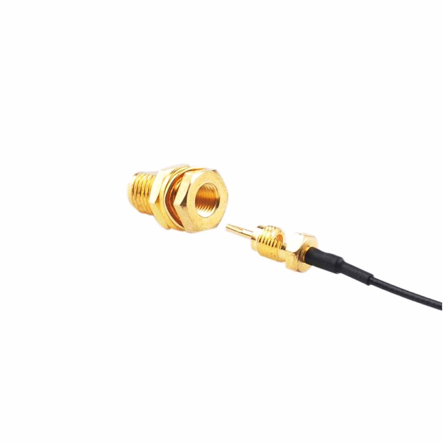 Antena 433 MHz 3dBi + Cable IPEX A SMA - Pack 2 Piezas, Para Router WiFi, Cámaras IP, Monitores