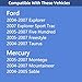 Gas cap, Fuel cap For 2004-2007 Ford Explorer, Five Hundred, Freestyle, Taurus & Mercury Montego, Mountaineer, Sable, 2004 2005 2006 2007, 6L2Z-9030-F, 6L2Z9030F,FC-1058, FC1058