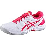 asics dedicate 5 obermaterial: Zusammengesetzt ASICS Damen Gel-Dedicate 6 Indoor Leichtathletik-Schuh, Weiss/Laser Rosa, 41.5 EU