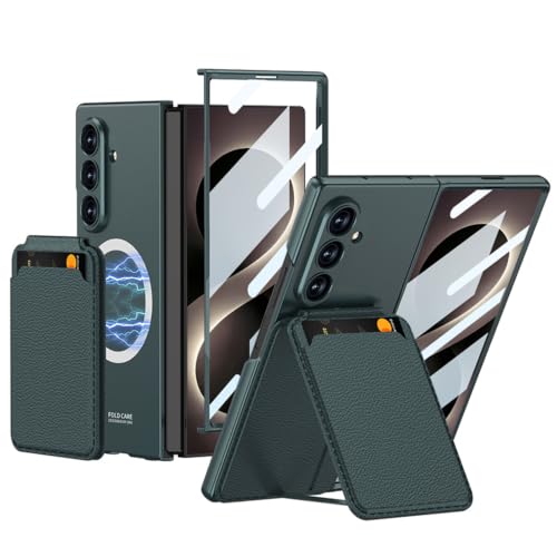 Funda magnética Samsung Galaxy Z Fold8 Ultra verde montaña antichoque con tarjetero y soporte