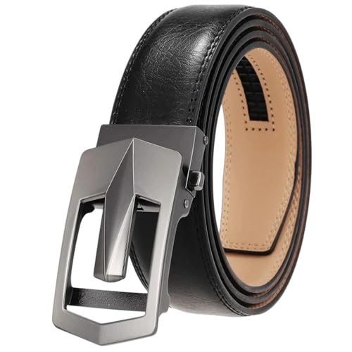 Men's Trimable Casual Automatic Buckle Genuine Leather Belt Bbbb 120cm