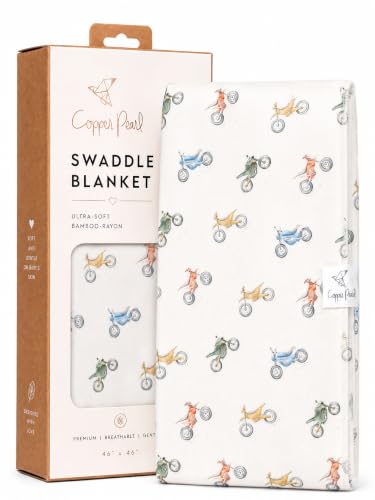 Image of Copper Pearl Swaddle Blankets for Newborns | Soft Stretchy Receiving Blankets for Boys and Girls | Large 46 x 46 Inch Baby Blankets | Lightweight and Breathable Swaddles | Ryder