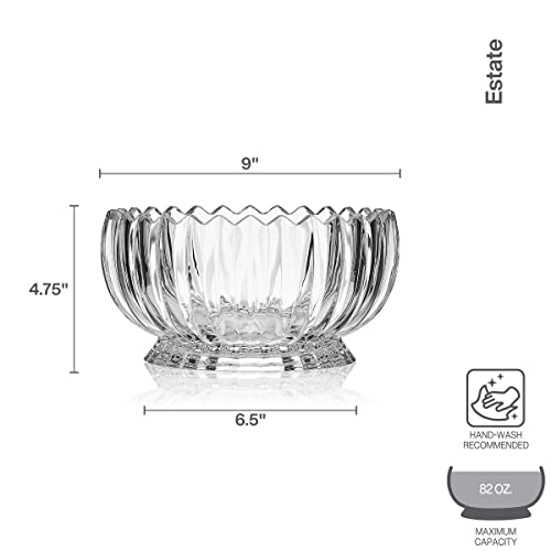 Mikasa Estate Crystal Footed Bowl, 9 Inch