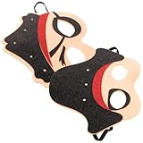 Abaodam Máscara Pirata Luminosa para Media Cara 2 Piezas Color Negro Luces LED Adecuado para Fiestas de Cumpleaños Halloween y Cosplay Infantil