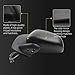 Dasbecan Left Driver Side Door Mirror Mirror Compatible with Nissan Frontier 2005-2021 Nissan Pathfinder 2005-2012 Non-Heated Manual folding Power Glass Black 3pins