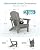 Ciokea Folding Adirondack Chair 2 Pack, Patio Adirondack Chair Weather Resistant, Plastic Fire Pit Chair with Cup Holder, Lawn Chair for Outdoor Porch Garden Backyard Deck (Grey)