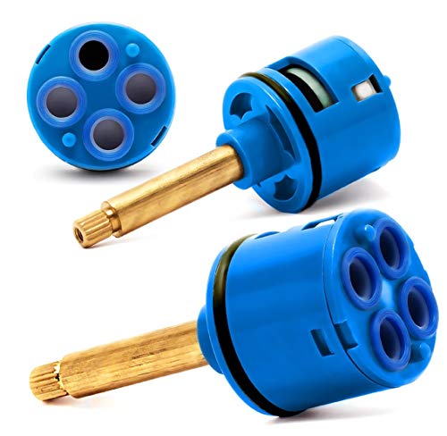 AlexL Brass Shower Cartridge Shower Faucet Cartridge Replacement Ceramic Cartridge 4 Way Panel Diverter Cartridge D 37mm L 1.77in 45mm