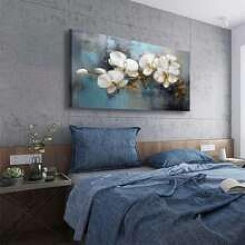 Peintures fleur d'orchidée grand format pour une déco de chambre zen - 3