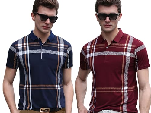 Image of Noble Monk Men's Regular Fit Polo T Shirt |Half Sleeves |Collar Tshirts | Casual T-Shirt for Men
