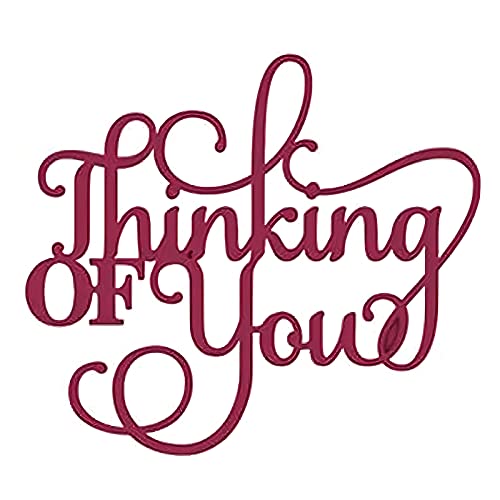 Thinking of you Greetings Words Best Wishes Die-Cuts Metal Cutting Dies For DIY Scrapbooking Embossing Stencil Album Paper Craft Gift Card Home Decoration Card-making