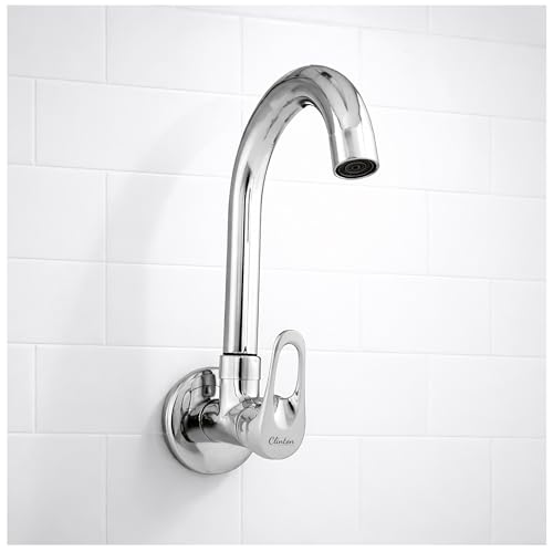 Image of CLINTON Kitchen Sink Cock with 360 Degree Swivel Spout | Kitchen Sink Tap | Kitchen Faucet | Tap for Kitchen Sink (U-Cut)