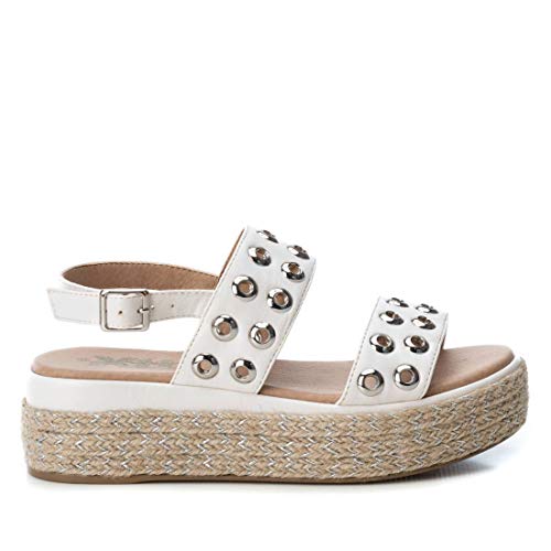XTI 49066, Sandalias con Plataforma para Mujer, Blanco, 38 EU