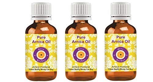 Huile de Arnica pure Deve Herbes contre la fatigue musculaire | Lot de 3 x 100ml