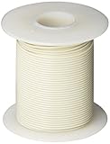 Remington Industries 28UL1007STRWHI UL1007 28 AWG Gauge Stranded Hook-Up Wire, 300V, 0.0126