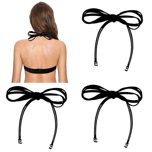 Image of Halter Neck Bra Straps Replacement Swimsuit Bathing Suit Self Tie-knot Adjustable Detachable Spare Bra Straps