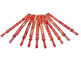 Cafurty 10 Pairs Chinese Bamboo Chopsticks (10 Pairs Red Chopsticks)