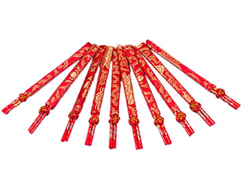 10 Pairs Chinese Bamboo Chopsticks (10 Pairs Red Chopsticks)