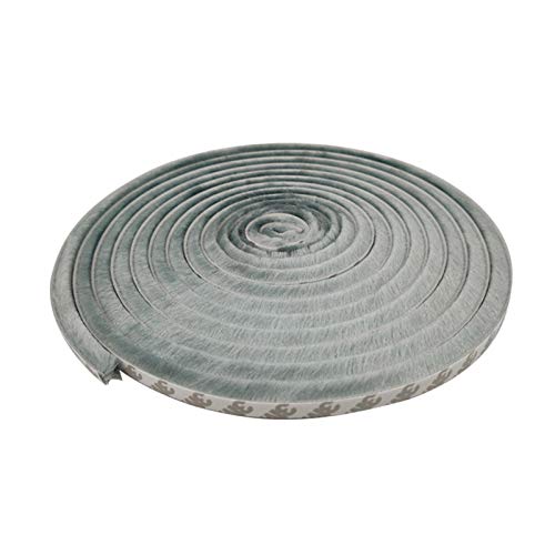 Cepillo burletes excluidor de corrientes de aire Burlete for puerta, 10 metros, multicolor, varios tamaños(Gray,9mmX9mmX5meters)