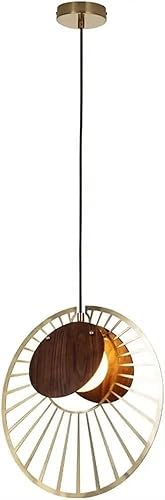 Arte de madera de granja, decoración retro, ajustable, lámpara colgante de disco hueco, rústico, para cocina, isla de comedor, sala de estar,