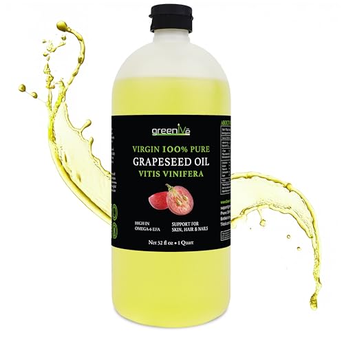 GreenIVe Grapeseed Oil Naturally Grown 100% Pure Cold Pressed Light