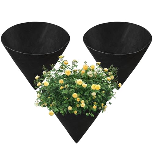 Forros de Fieltro para macetas | Forros de Plantas en Forma de Cono - Accesorio Transpirable para Plantar y cuidar para jardín, Granja, Entrada, Patio, Familia, Amigos, Abuela